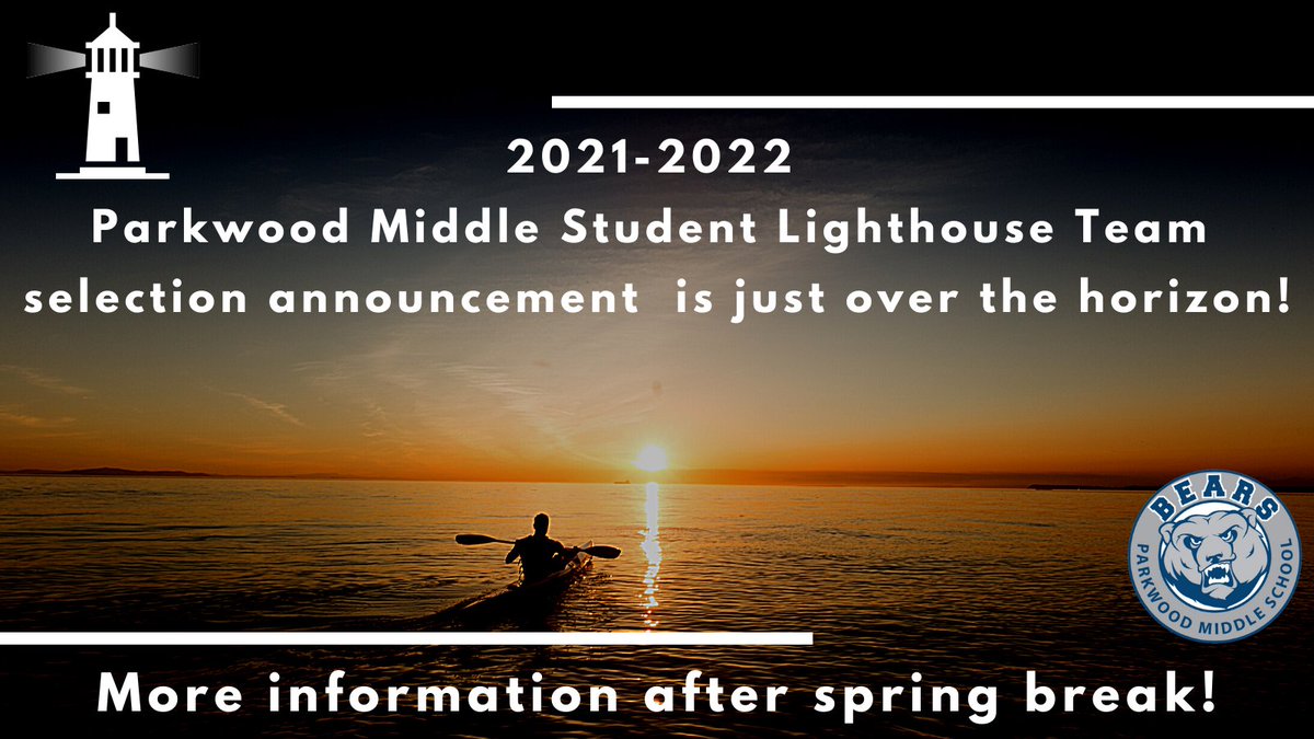 ParkwoodMSNC's tweet photo. Student Lighthouse Team...coming soon! @UCPSNC @AGHoulihan @ElizAllen910 #TeamPWMS https://t.co/tGRymj3zPi