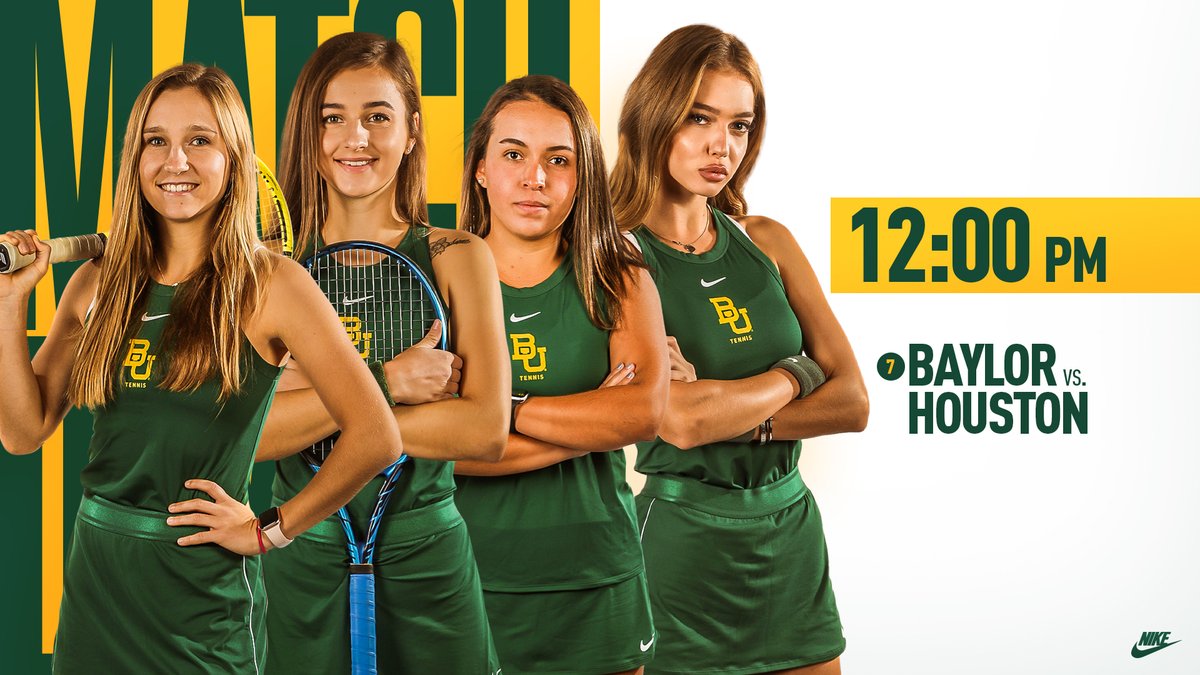 BaylorWTennis's tweet photo. 🎾 SENIOR DAY 🎾
🐻 No. 7 Lady Bears 🆚 Houston
⏲️ 12PM (Senior Day Presentation at 11:40) 
🏟️ Hurd Tennis Center
📽️ https://t.co/NJ2nSDpWBI
📈 https://t.co/XTd5iF1zvP
📰 https://t.co/IIhmomm3Ac

#SicEm | #BuildTheCulture 💪 https://t.co/5yE6oZ3MgQ