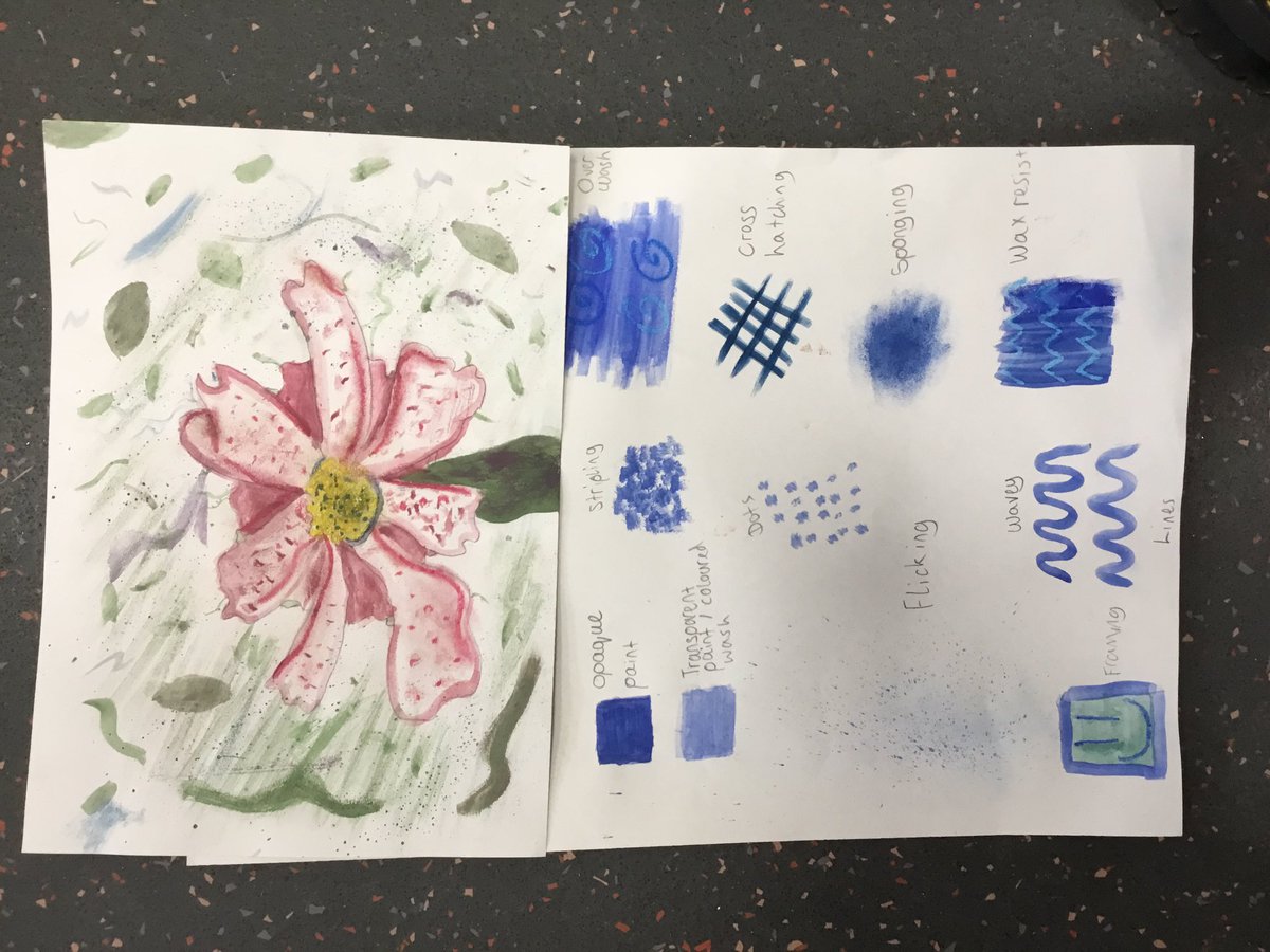 MrsAeddy's tweet photo. 7TG have enjoyed the opportunity to use the paints (in a carpeted room 😳) to experiment and explore how best to create their flower outcome @WoodbrookVale https://t.co/MPqIEoANO5