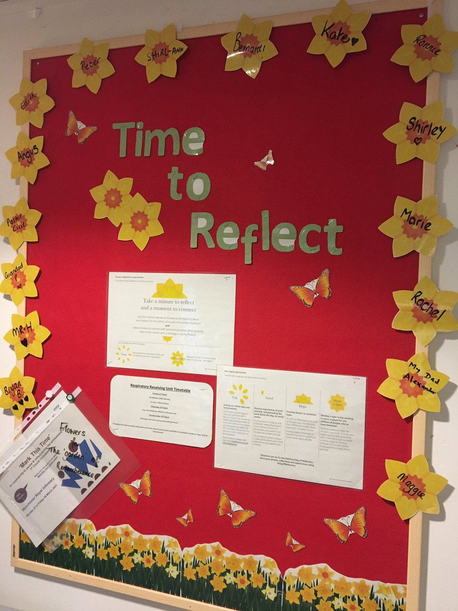 ward5_mri (@mri_ward5) on Twitter photo As part of ‘Mark This Time’ week, we have been thinking of our friends, family, colleagues and patients that we have sadly lost over the last year. Each staff member has written the name of someone they would like to remember on a daffodil 🌼 <a href="/MFT_MRI/">Manchester Royal Infirmary</a> As part of ‘Mark This Time’ week, we have been thinking of our friends, family, colleagues and patients that we have sadly lost over the last year. Each staff member has written the name of someone they would like to remember on a daffodil 🌼 <a href="/MFT_MRI/">Manchester Royal Infirmary</a>