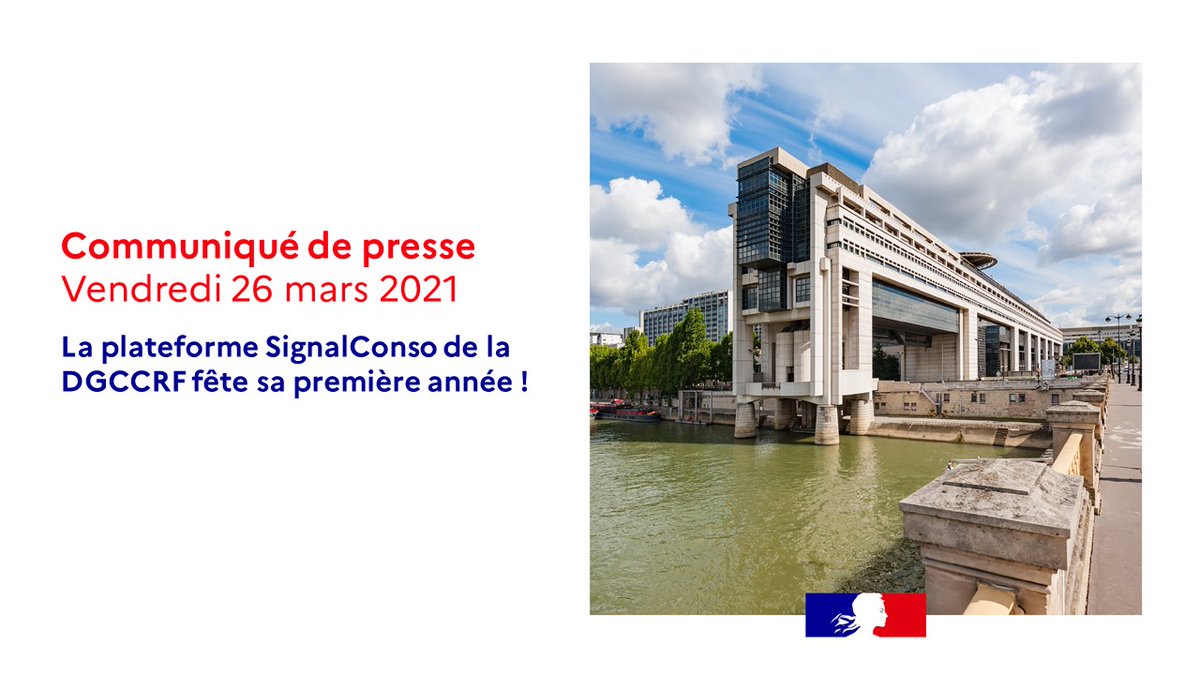 🔴 SignalConso a désormais un an d’existence : <a href="/alaingriset/">Alain Griset</a> dresse le premier bilan de ce service de la <a href="/dgccrf/">DGCCRF</a> devenu indispensable pour moderniser et simplifier les relations entre consommateurs et professionnels.
Plus d'infos 👉 bit.ly/2QxKTSi