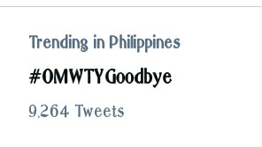 crisshineee's tweet photo. #OMWTYGoodbye is now TRENDING 
Day 5 , Maraming Salamat po! 
@Rurumadrid8 @Shairadiaz_ https://t.co/AhOR3UUJaf