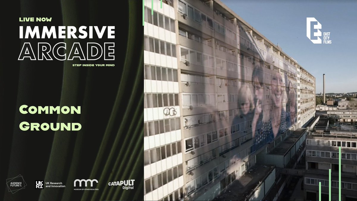 Discover <a href="/CommongroundVR/">Common Ground VR Documentary</a> - the #immersive #VR documentary from <a href="/EastCityFilms/">East City Films</a> with a narrative exploring the history, politics &amp; human face of the current crisis in the UK housing system.

Experience now in the #ImmersiveArcade Showcase. ow.ly/ga2K50E3pNq