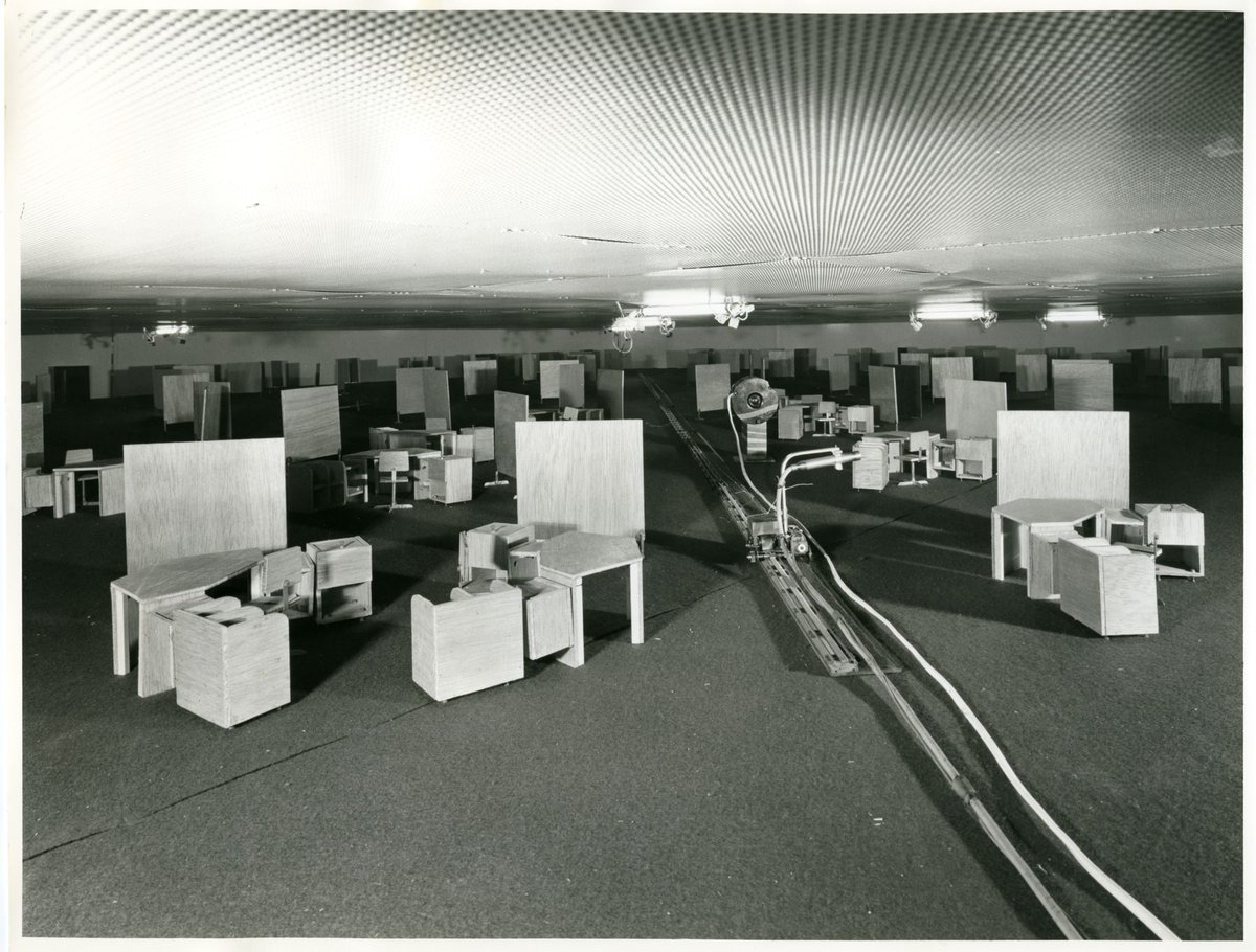 SalfordAcoustic's tweet photo. #AppliedAcousticsDept @SalfordUni research into #Openplanoffices 1977. Amazing to think there is still on-going issues design of these places 43 years later. #fridayphoto #historic https://t.co/AIr2FNFnb0