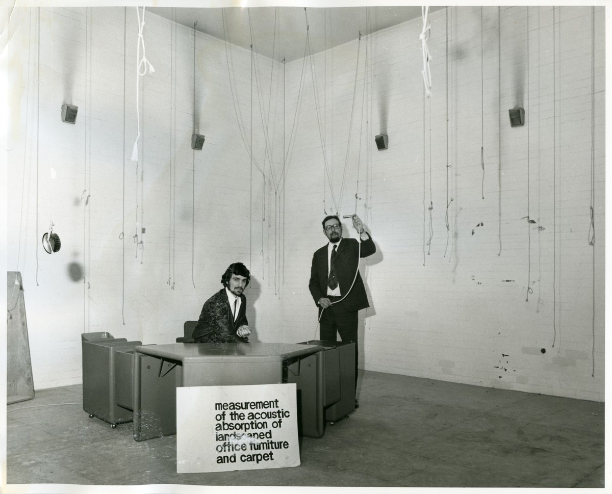 SalfordAcoustic's tweet photo. #AppliedAcousticsDept @SalfordUni research into #Openplanoffices 1977. Amazing to think there is still on-going issues design of these places 43 years later. #fridayphoto #historic https://t.co/AIr2FNFnb0