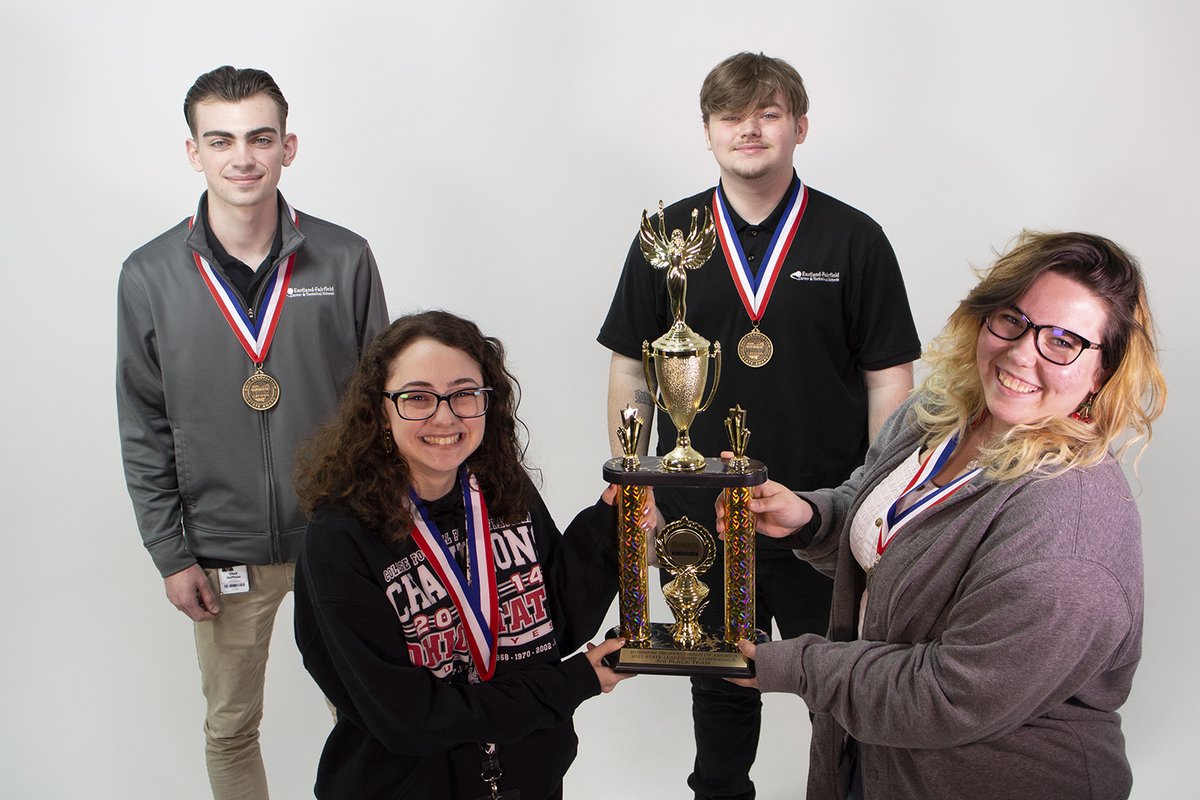 EFCTSIM's tweet photo. Congratulations to IM Seniors Chad, Grace, Cody, and Sierra for earning 3rd place in Video Production Team at the #BPAOhio State Leadership Conference. They will be competing at the #BPANLC BPA National Leadership Conference in May. https://t.co/JP9EJhGULZ