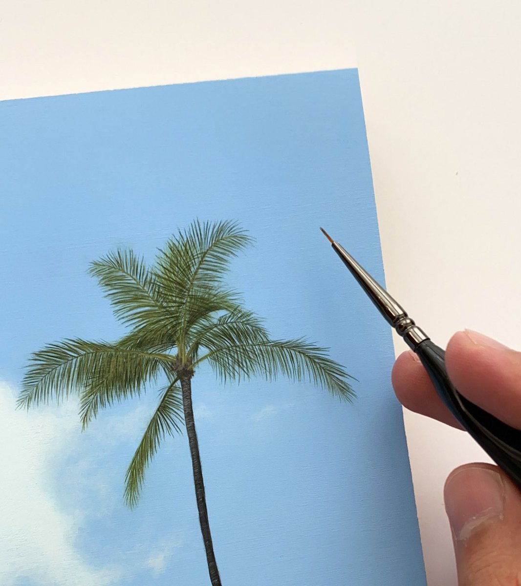faisalwarsani's tweet photo. Painted this palm tree with the smallest brushes.. https://t.co/CKz75dGhR9