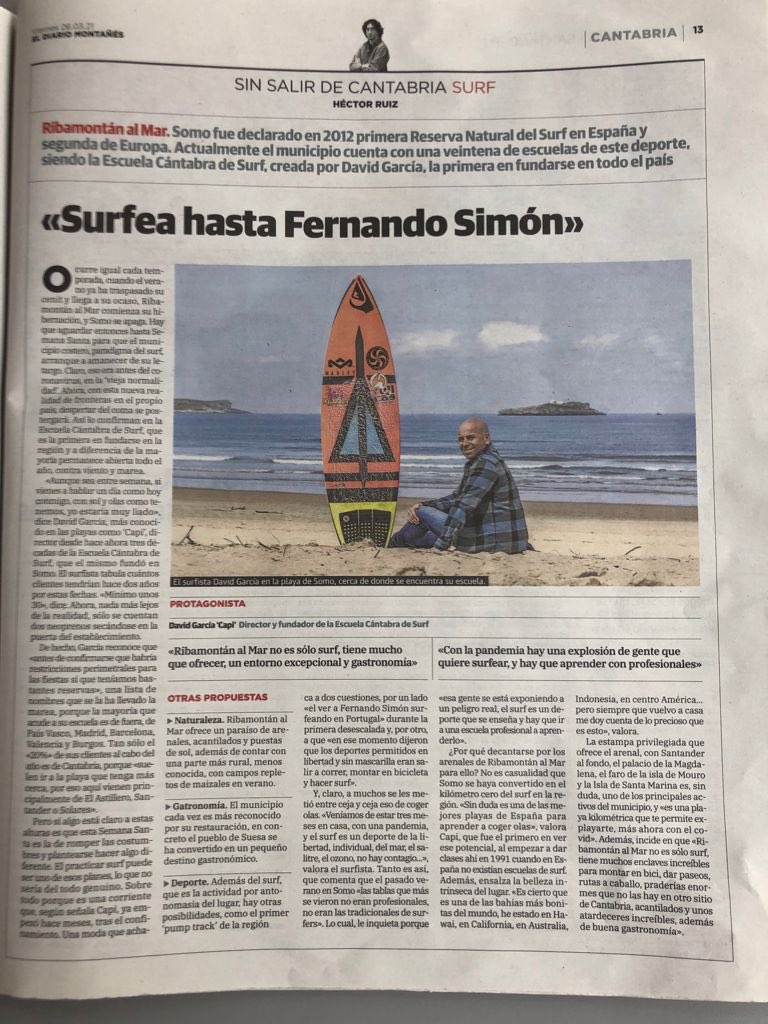 Gracias <a href="/dmontanes/">eldiariomontanes.es</a> por la entrevista a <a href="/davidcapigarcia/">David Capi Garcia</a> director de la <a href="/ESCUELACANTABRA/">ESCUELA CÁNTABRA DE SURF</a> 

<a href="/cant_infinita/">Cantabria Infinita</a> <a href="/surfatodacosta/">Surf en Cantabria</a> <a href="/surfcantabria/">Surfcantabria</a> <a href="/cantabriaes/">Gobierno Cantabria</a>