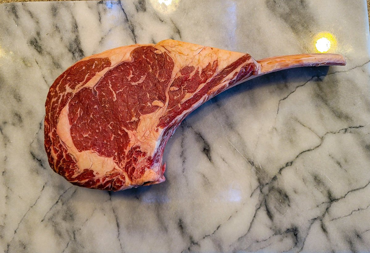 citysims's tweet photo. 36 Ounce aged Cowboy Ribeye for Tonight
#beef #aged #cowboy #ribeye #protein #steak #grill #blackchefs #writer #columnist #chef #foodandwine  #FormerWhiteHouseChef  #FreshIsAlwaysBetter #FusionChef  #RadFoodChefs #cheflife #blackman https://t.co/HXAQUWA2Qh
