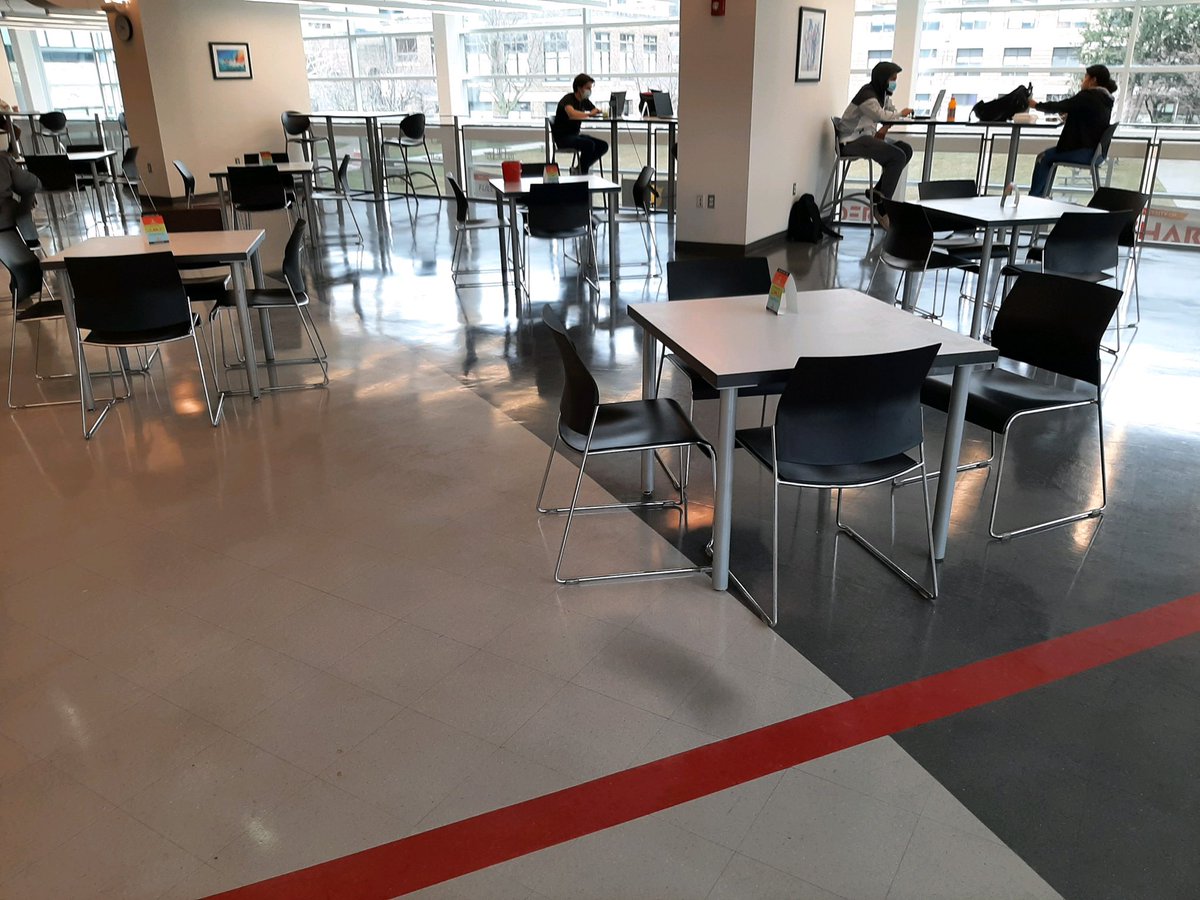 witfacilities's tweet photo. Starting today the cafe seating is changing and increasing! You can now seat four to a table. We ask that you do not move the furniture or change the layouts in anyway and still wear your mask when not eating. Enjoy sharing a meal together! https://t.co/LpxO63AlGU
