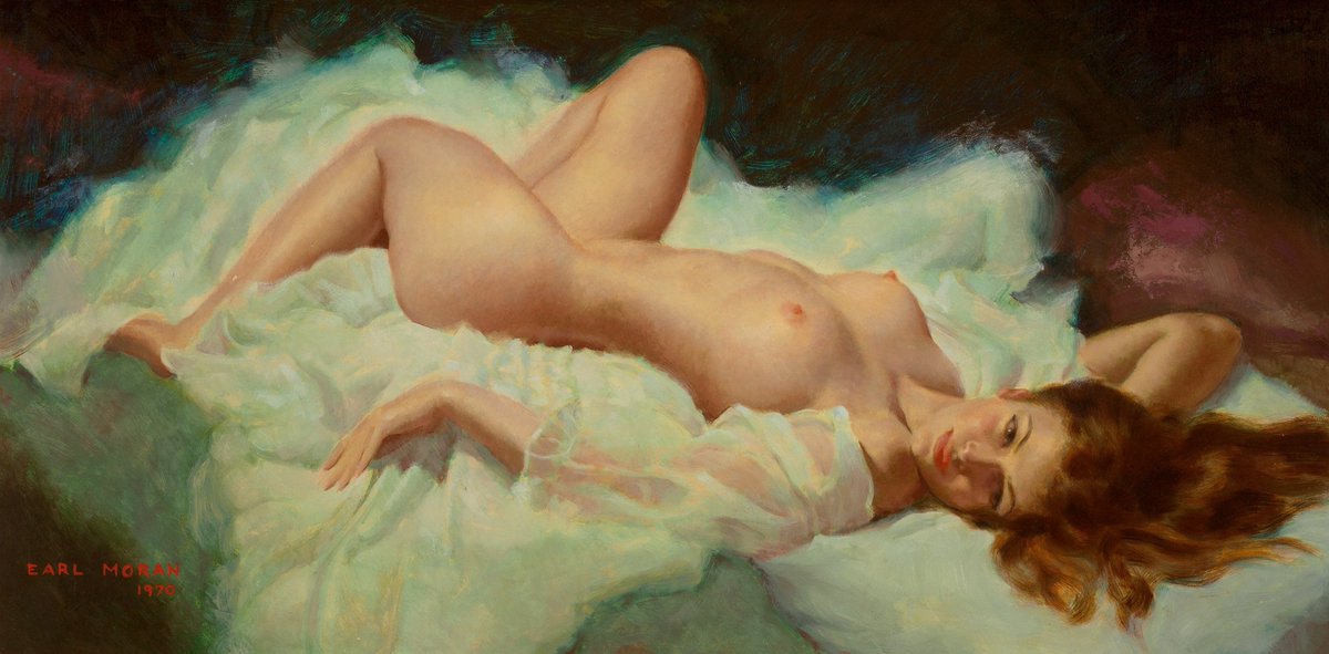 SakuranboNingyo's tweet photo. Lazy me 

Earl Moran #Art 
#EarlMoran https://t.co/29RswC6peZ