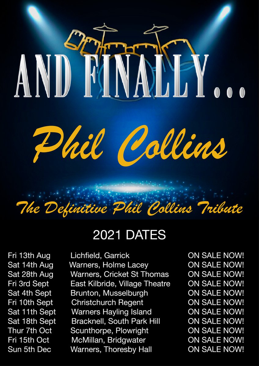 Andfinallypc1's tweet image. We have these shows on sale at the moment for the rest of this year. #fingerscrossed #backontheroad #philcollinstribute