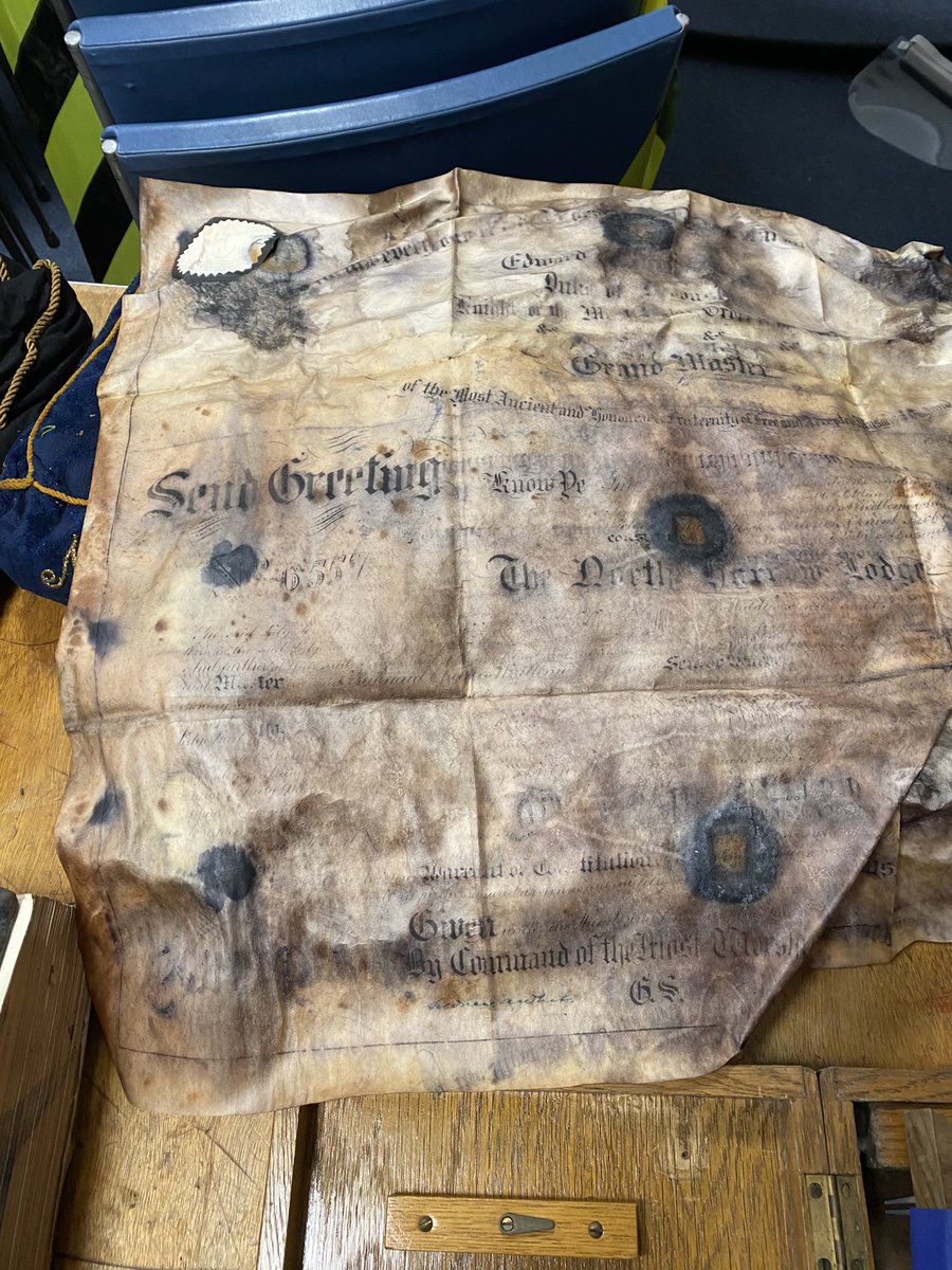 HarrowFreemason's tweet photo. A mammoth task ahead following a flood at our Masonic Centre.
A lot of historical items lost, but like a Phoenix we will rise and move on https://t.co/M0cMAeUld2
