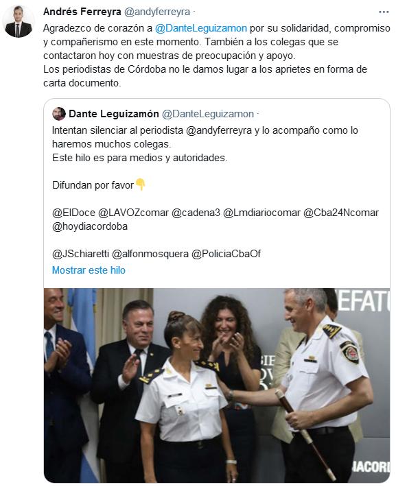 VisionOeste's tweet photo. El Comisario Mauricio Mielgo, actual director de la Departamental Marcos Juárez de la @PoliciaCbaOf, denunciado por acoso sexual intentó silenciar al periodista @andyferreyra mediante carta documento en la que lo intimó a guardar silencio en torno a las denuncias en su contra https://t.co/msIjcvECm3