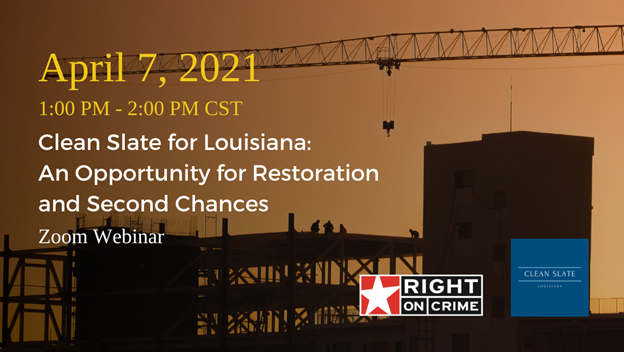 ScottEPeyton1's tweet photo. The month of April is #secondchances month, join @RightOnCrime and @JessDKelley @DSafavianEsq @RepJoeMarino @ouellette_celia as we discuss @EdwardTedJames' #cleanslate legislation #lalege #louisiana #secondchances @JacLouisiana
REGISTER HERE:
https://t.co/uC5Vc8axMQ https://t.co/2Ft5dUQeFB