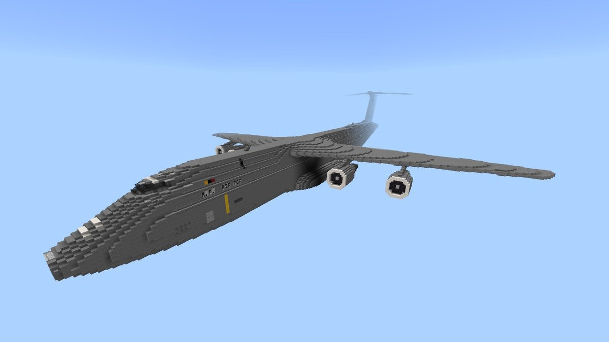 Mn1128 国際観艦式 Minecraft軍事部 マイクラ軍事部 アナスタシア連邦空軍超大型長距離輸送機 C 35 King Giant 全長230m超えの超大型輸送機で車両十数両を輸送する事ができる また分解 折り畳みによって大型ヘリや戦闘機などを輸送する事が