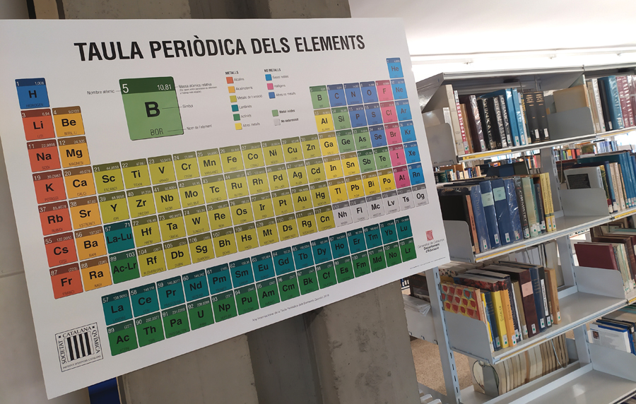 Bctuab's tweet photo. La #bctUAB estrena #TaulaPeriòdica!
L'hem instal·lada a la #SalaGeneral, al costat del nostre fons de #química, no hi ha un lloc millor!

Gràcies a la @SCQ_IEC i al professor #GregoriUjaque per la deferència de fer-nos arribar una.

#alaBCThihadetot https://t.co/P8FCDy3O6j