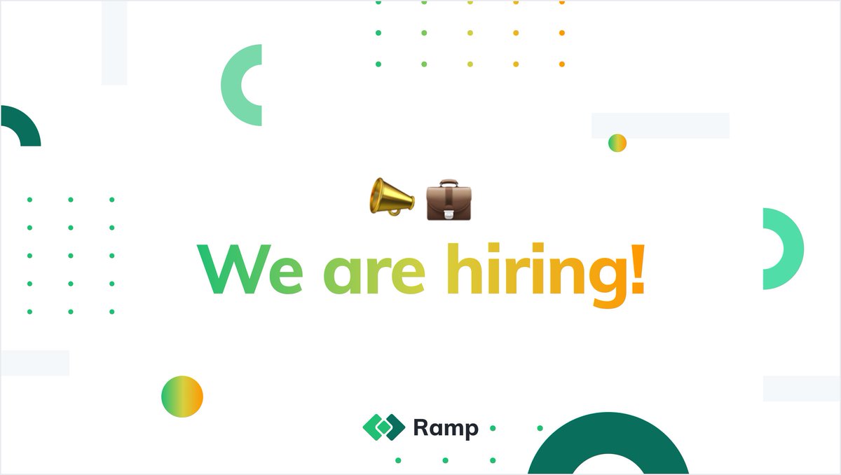 RampNetwork's tweet photo. 🎉 New openings! Join our team and be the future of our business! We are looking for seasoned sales women and men, account managers, business developers and customer success specialist! https://t.co/MJVejBURoo

#cryptojobs https://t.co/3hm4bGGsZg