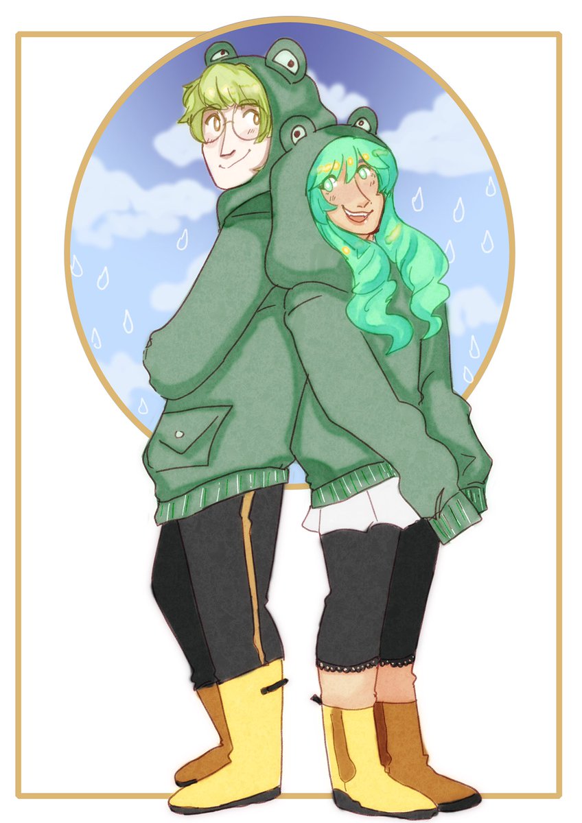 [Fe:3H] Happy day one of <a href="/FE_Friendship/">Fire Emblem Friendship Weekend!</a> weekend! Flayn and Ignatz in matching frog hoodies for day 1 because nothing screens fashion more than frogs baaybee!! #FeFriendshipWeekend