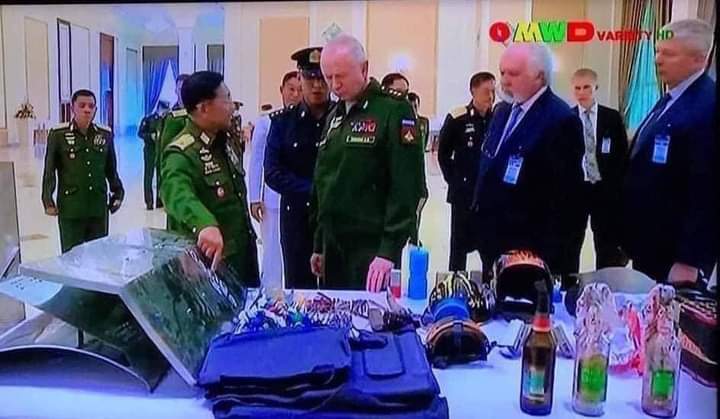 EAngenie's tweet photo. We, Burmese citizens, strongly condemn Russia supporting Junta Terrorists. 

Russia is interrupting in the process of restoring Democracy in Myanmar for their financial sakes. 

They are responsible for the deaths of our citizens #WhatsHappeningInMyanmar #Mar26Coup @CIJ_ICJ @UN https://t.co/lR6Slxg16j