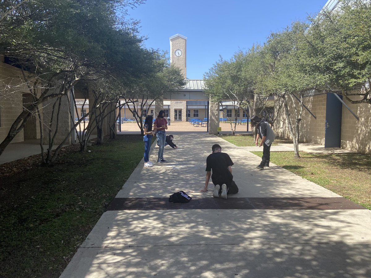 Yearbook students chalking up campus🌸with reminders🌼to buy your 2021 yearbook <a href="/NISDOConnorHS/">O'Connor High School</a>