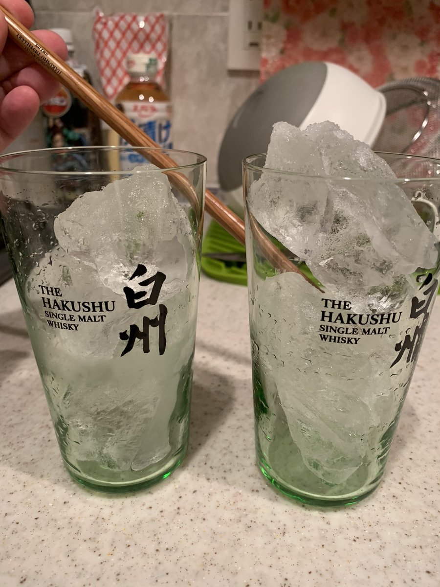 tokyotabemono's tweet photo. Had a great but busy week. Perfect way to chill: #Hakushu Highball prepared with the original swizzle stick picked up at the Hakushu Distillery in Yamanashi. Worth a visit after Corona! Also go to the Nakamura Keith Haring Collection and eat Houtou if you go! #Suntory #AddMint https://t.co/du71YzLF76