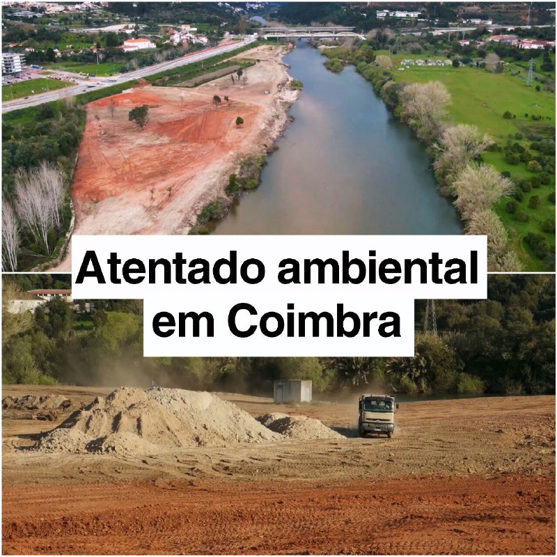 Guilhotinainfo's tweet photo. #AltPt Atentado Ambiental em #Coimbra | Projecto de campo de golfe está a destruir margem do Mondego

Assembleia Aberta no Rebolim HOJE às 17h

Mais info em https://t.co/LWlhQCKTDw

#ambiente #clima #greveclimatica https://t.co/P0nOuXIEqN