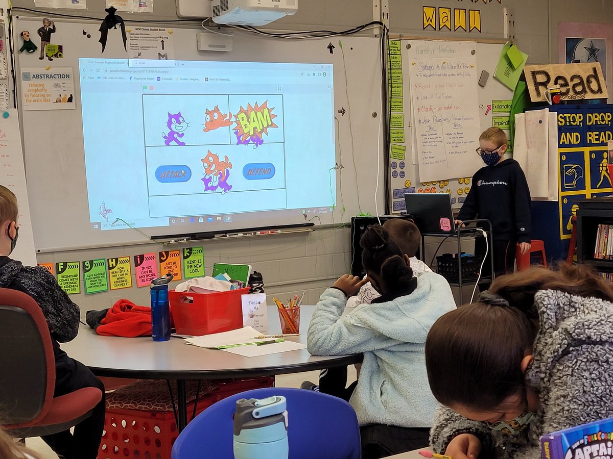 SShepReads's tweet photo. I'm taking a break to let "Code King" do the teaching. This guy knows way more than I do anyway. #teachersarelearners #learnwiththem #4thGradeRocks https://t.co/RKaO8Dwa9h