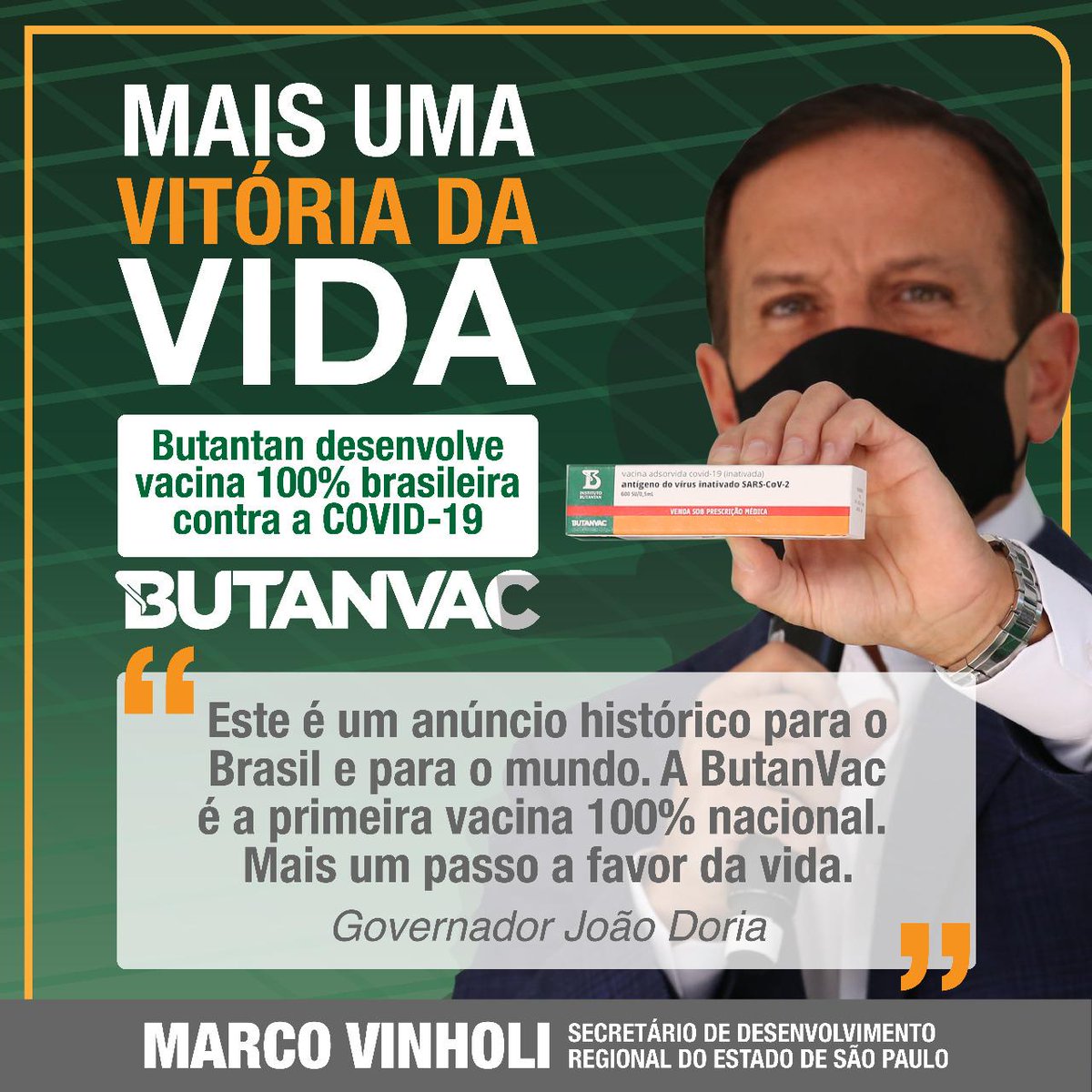 RafaelGoffi's tweet photo. Que seja aprovada e disponibilizada o quanto antes para nossa população! 🙌🙏
#butanvac #butanta #VacinaJá #esperança #saude #fé #governosp https://t.co/6VTv5MiSvq