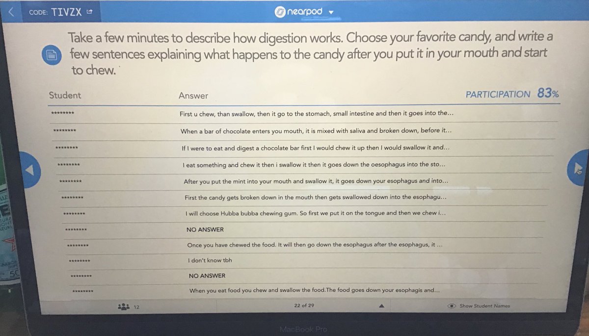 MichaelFiorent8's tweet photo. 1st YR Sci Students @hfcsrathcoole using @nearpod to revise the digestive system. Self paced and some deadly little AFLs embedded within. #edutwitter #edchattie #irishscienceteachers https://t.co/Oidl1Qm4dP