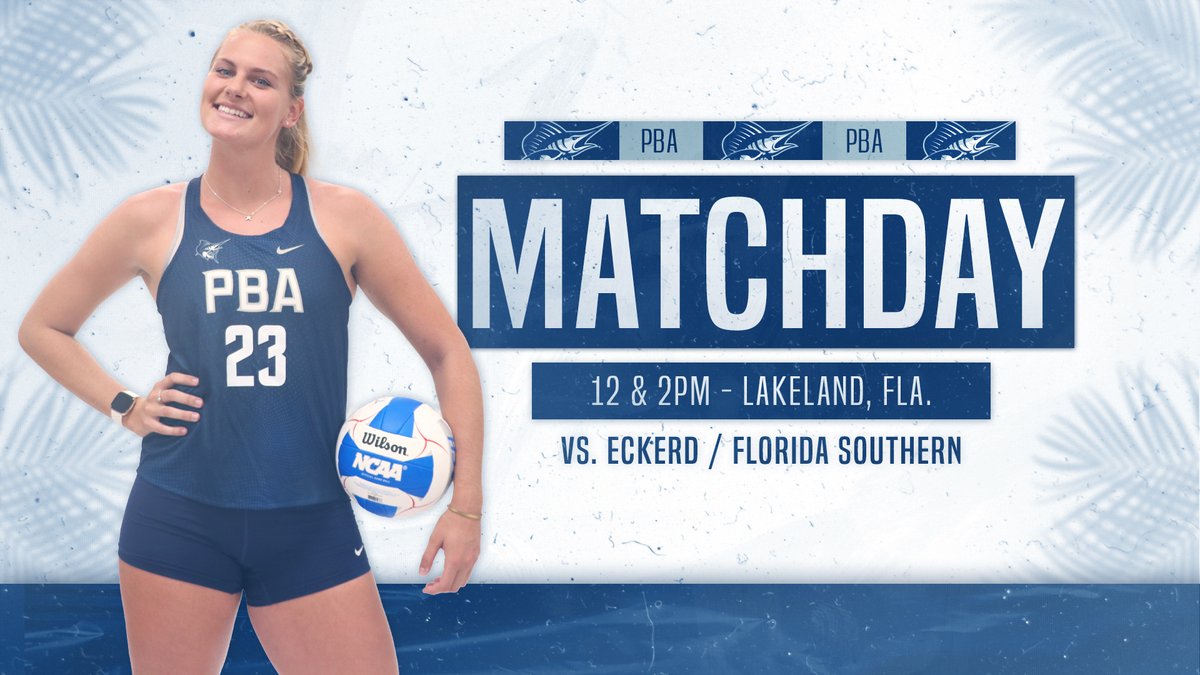 PBASailfish's tweet photo. Sailfish Beach Volleyball plays ✌️ today against Eckerd and Florida Southern!! #FEARtheFISH 🐟🏖️🏐 https://t.co/IpHyN7DZWB