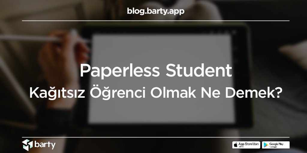 bartyapp_'s tweet photo. ''Paperless Student / Kağıtsız Öğrenci Olmak Ne Demek?'' blog yazımıza https://t.co/De1tD7k2Wh linkinden ulaşıp, sitemizden okuyabilirsiniz. 😊

#Barty #BartyBlog #Blog #Paperless https://t.co/FfgQQIKG1M