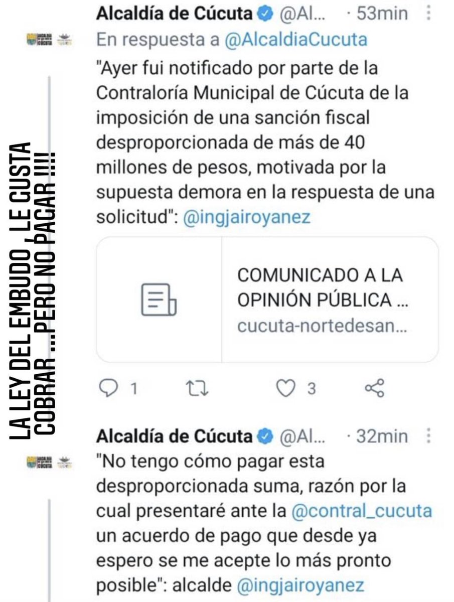 arauca_simon's tweet photo. Sanción desproporcionada, frase de cajón del alcalde @ingjairoyanez y espere el detrimento patrimonial. https://t.co/jKIQ2B2Ccj