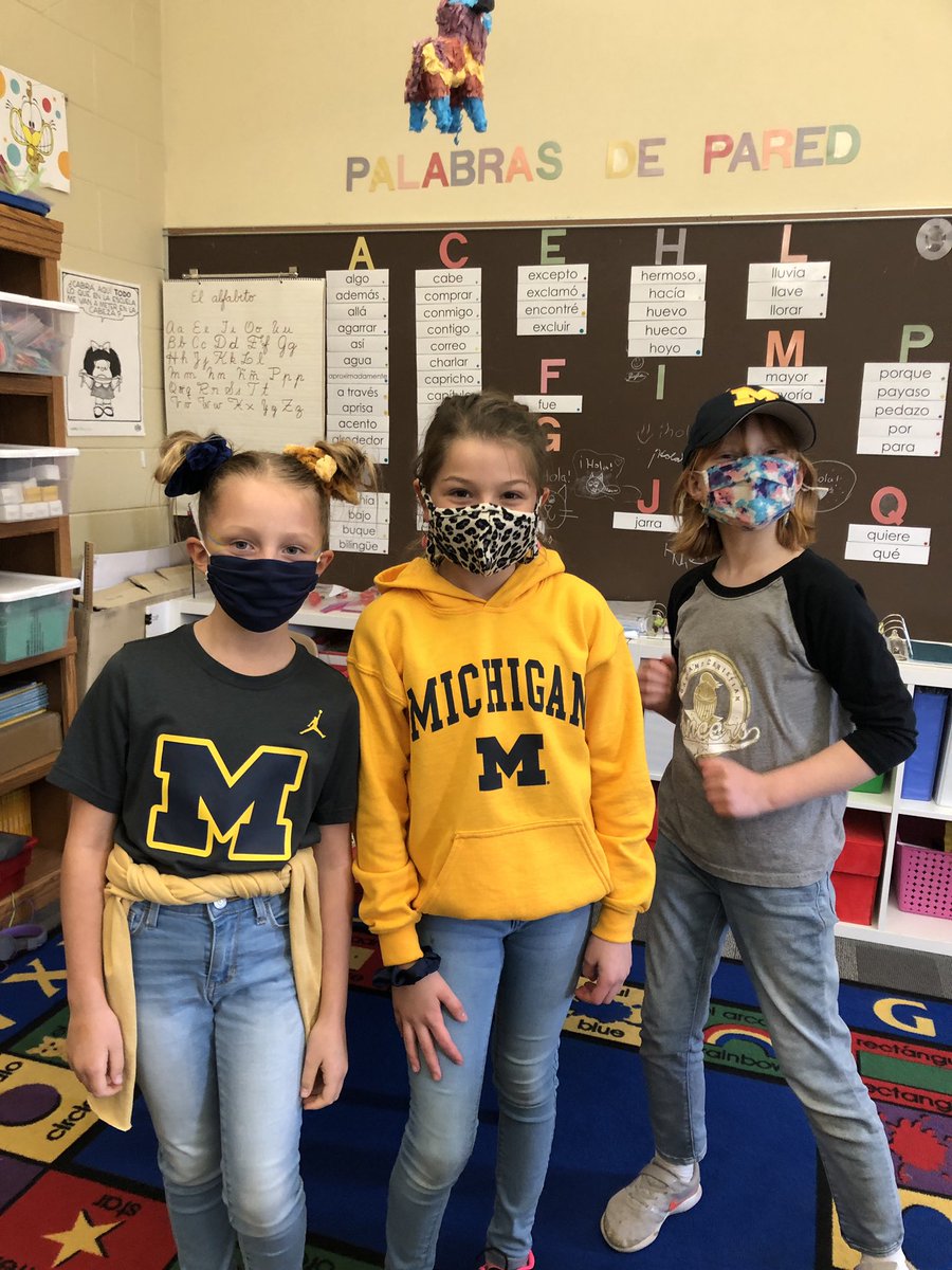 ocschool's tweet image. Both Men’s and Women’s U of M basketball teams will be playing in the NCAA tournament Sweet 16 round this weekend. We showed our spirit for our Michigan teams by wearing Maize and Blue colors or any U of M logo wear today! GO BLUE!