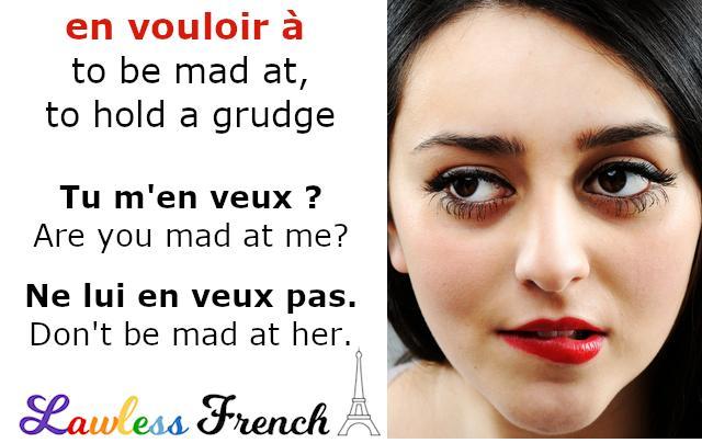 LawlessFrench's tweet photo. Tu m'en veux ? = Are you mad at me? ⠀
⠀
Read the lesson and examples and listen to the pronunciation at https://t.co/iFLm9IsBTx ⠀
⠀
#frenchexpression #learnfrench #fle #french https://t.co/dHpMQdwQ3v