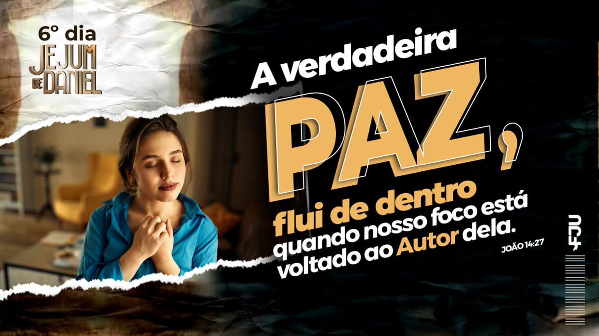fjuamapa's tweet photo. A Paz que você precisa vem do único que pode te ajudar a resolver todos seus problemas, mas para isso precisamos de total dependência e confiança que mesmo em meio as dificuldades do dia a dia, Deus nos dá forças para vencer! 😃
#JejumDeDaniel6
#VemPraFJU
#FJUAP
✅ https://t.co/MjyHH4VCqL