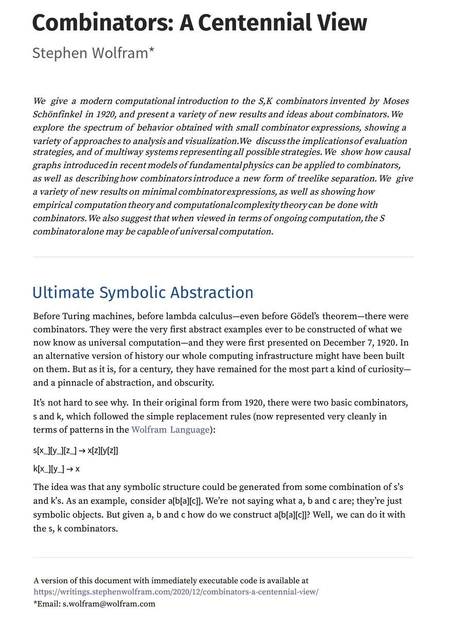appendens's tweet photo. 📄 Wolfram (2021) Combinators: A Centennial View (arX⠶2103.12811v1 [cs⠶LO]) https://t.co/F4r6Jlnhli
🌐 https://t.co/Vyt34LP78p
📺 https://t.co/AXQvDqg7ft https://t.co/rNQEKK5x1e