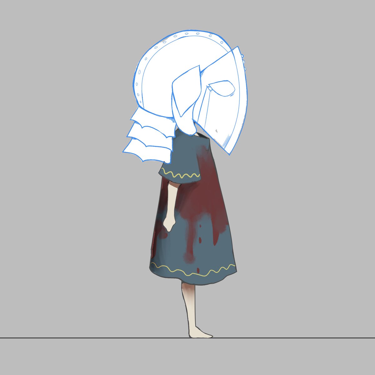 Wednesdaystudi1's tweet photo. When the burden of the helm, falls upon little lumi's shoulders. #gravedigger #wednesdaystudios #indiegame #indiedev #gamedev #videogame #conceptart #art #helm https://t.co/Vx7winvdgg
