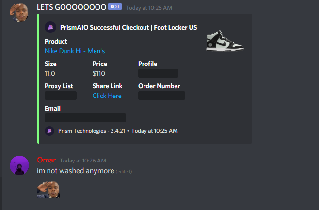 WashedOmarrr's tweet image. 🎶Lets gooo🎶
bot: @PrismAIO 
proxies: @NotifyProxies @glassproxies @HollowProxies 
groups: @Soleus @RyzeIO @OculusAlerts 
and again @G1izzy_Gobbl3r for that dababy checkout sound