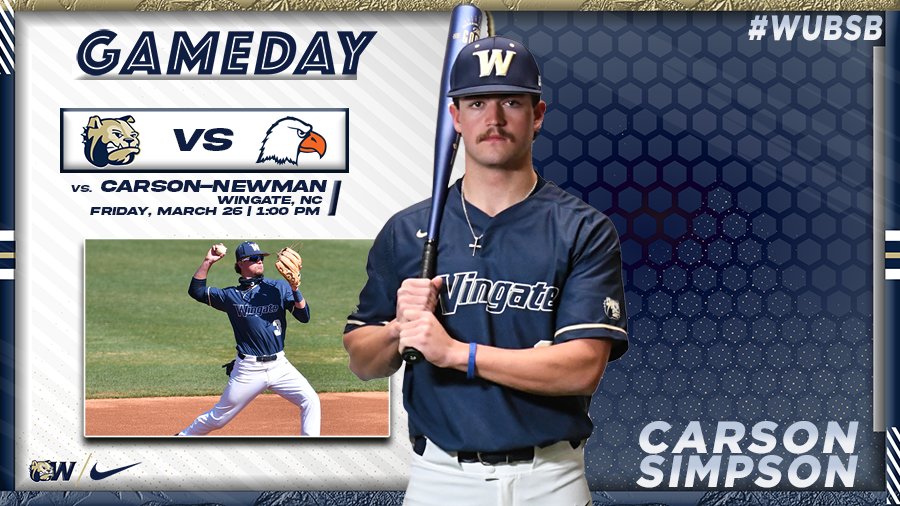 WU_Bulldogs's tweet photo. GAMEDAY for @WingateBaseball ⚾️!!

🆚 @CNathletics 
📍 Wingate, NC
⏰ 1 PM (Doubleheader)
📽️ Game 1: https://t.co/lfFope3dln
📽️ Game 2: https://t.co/g0rf42Jte4
📊 https://t.co/xggqOzZLMt
📰 https://t.co/scTO1yks0H

#OneDog #WUBSB https://t.co/sHWLgZfwFB