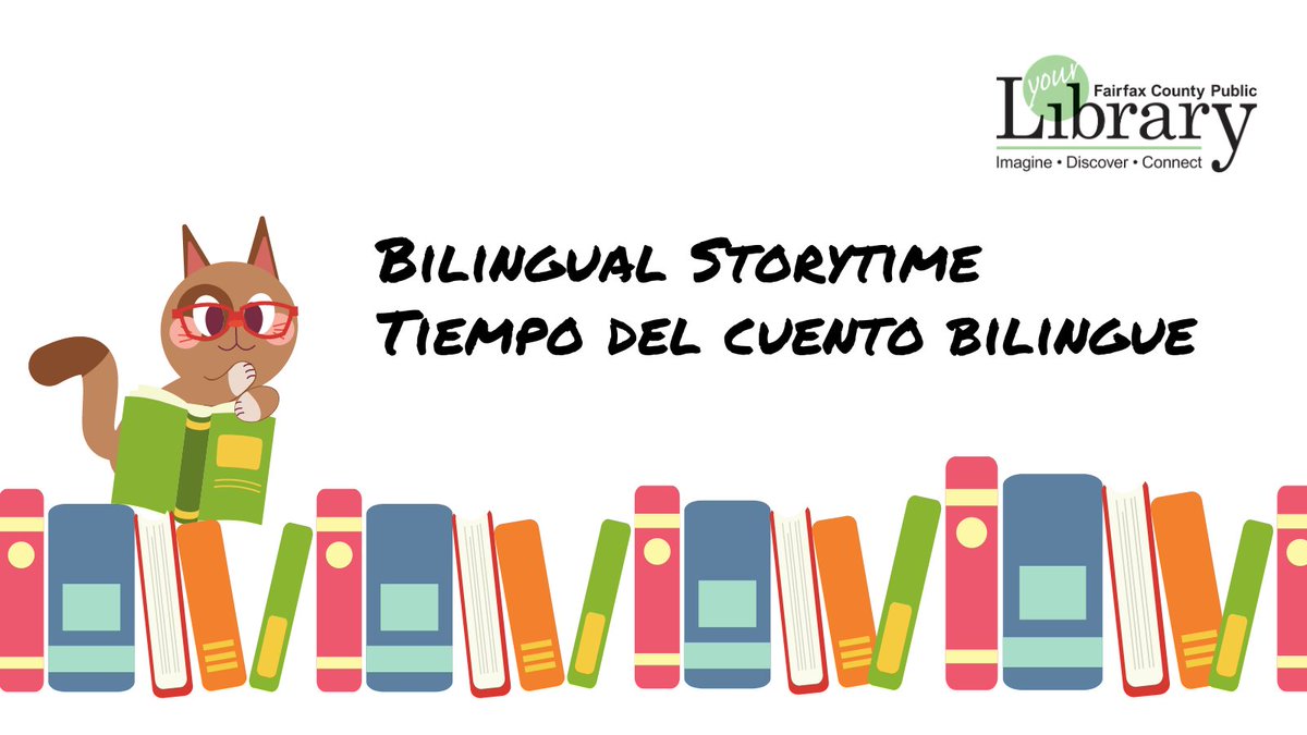 fairfaxlibrary's tweet photo. #Fairfax parents &amp; caregivers! Did you know we offer Bilingual Storytime in English and Spanish? Build your child's early literacy skills while enjoying stories, songs and activities. Registration opens today for the next one April 9! https://t.co/LTq5cV9YXU https://t.co/UXpKHxPpNi