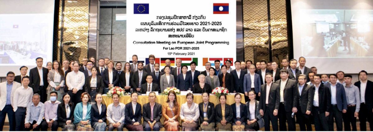 SarazinLaurent2's tweet photo. #TeamEurope ๐ช๐บ and #Switzerland ๐จ๐ญendorse a new #JointProgramming Document in support of #Laos ๐ฑ๐ฆ development efforts. Building on lessons from previous JP exercise, it focuses on Green and Inclusive Economy, Human Capital and Good Governance. More โก๏ธย https://t.co/RocPzCKFWC https://t.co/ROQ7XjGSxU