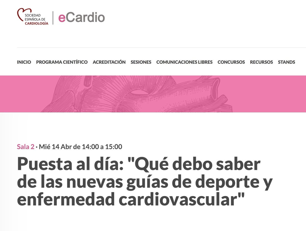 icorvilud's tweet photo. Cardiologia deportiva en #eCardio21 

Miércoles 14/04; 14:00-15:00
¿Qué debo saber de las nuevas guías de deporte y enfermedad cardiovascular?

Créditos de @secardiologia y formación continuada SNS (hoy he recibido los de #ecardio20)

Inscríbete gratis: https://t.co/eoKfOED3Bk https://t.co/xIRhmRrlhV