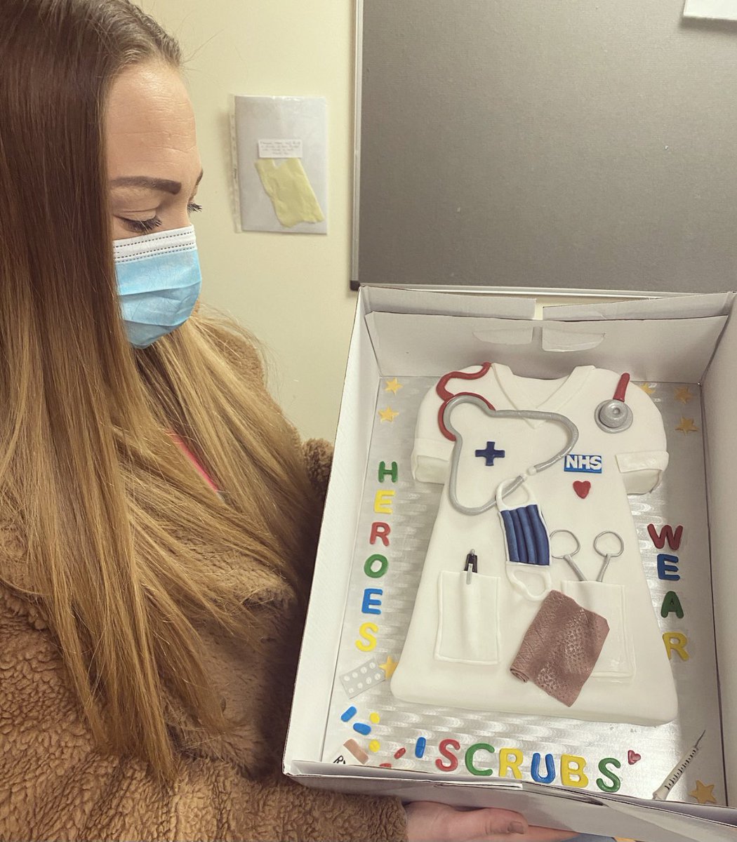 A2Respiratory's tweet photo. Today as part of Well-Being Week we are sharing our COVID memories from the past 12 months over a coffee and cake ☕️ 🍰 Thank you to our lovely NAR Leah for the donation #FeastyFridays @SarahCo77199660 @OldburyMichele @wellbeingmatron @rachrobertson01 https://t.co/kCbrbCduwO