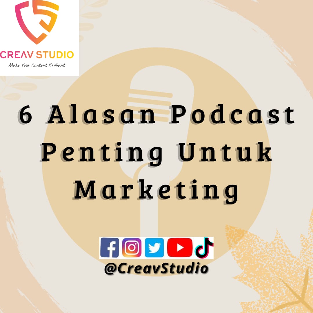 CreavStudio's tweet photo. Hallo creaver🤗

Kalian harus tau nih alasan podcast penting untuk marketing

Yuk simak penjelasannya di atas🤘🏻

#sewastudiojakarta #sewastudio #studiopodcast #studiorekaman #studiomurah #murah #podcast #podcastindonesia #sewastudiopodcast #likesforlikes #creavstudio #editvideo https://t.co/DdRtaEpEBJ