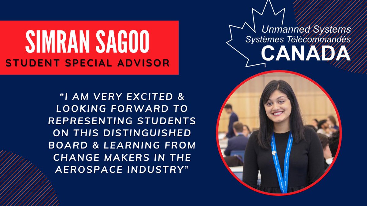 Meet our new student special advisor to the board - Simran Sagoo! An Aerospace Engineering student at @ryersonU, she is a community leader &amp; involved with the Canadian Federation of Engineering Students, @CASInstitute, &amp; the Ryerson International Hyperloop Team. Welcome, Simran!