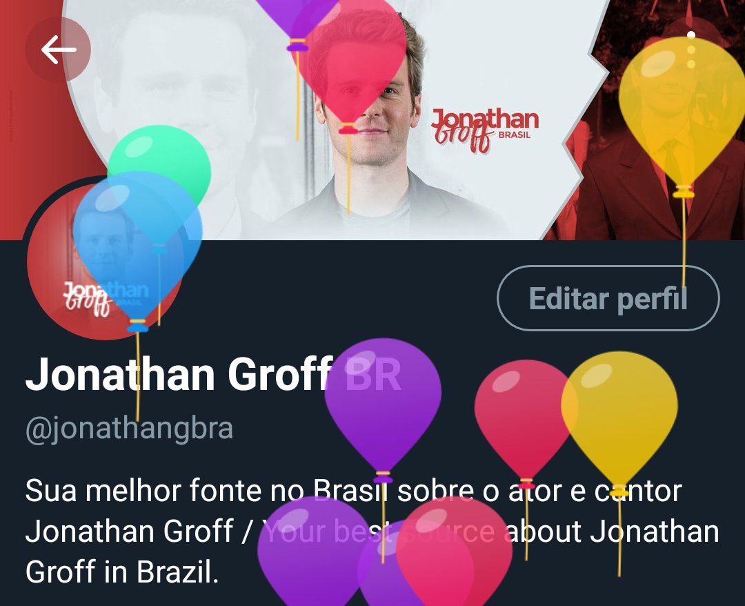 jonathangbra's tweet photo. Sobe, balãozinho! 🎈
Nesta sexta-feira (26), nosso Jonathan completa 36 anos. Mesmo estando distante das redes sociais, temos certeza que o nosso amor chega até ele.

Desejamos todas as felicitações do mundo, já que quem ganha o presente somos nós, todos os dias!
❤️🎉 https://t.co/nVOFnlkHOM