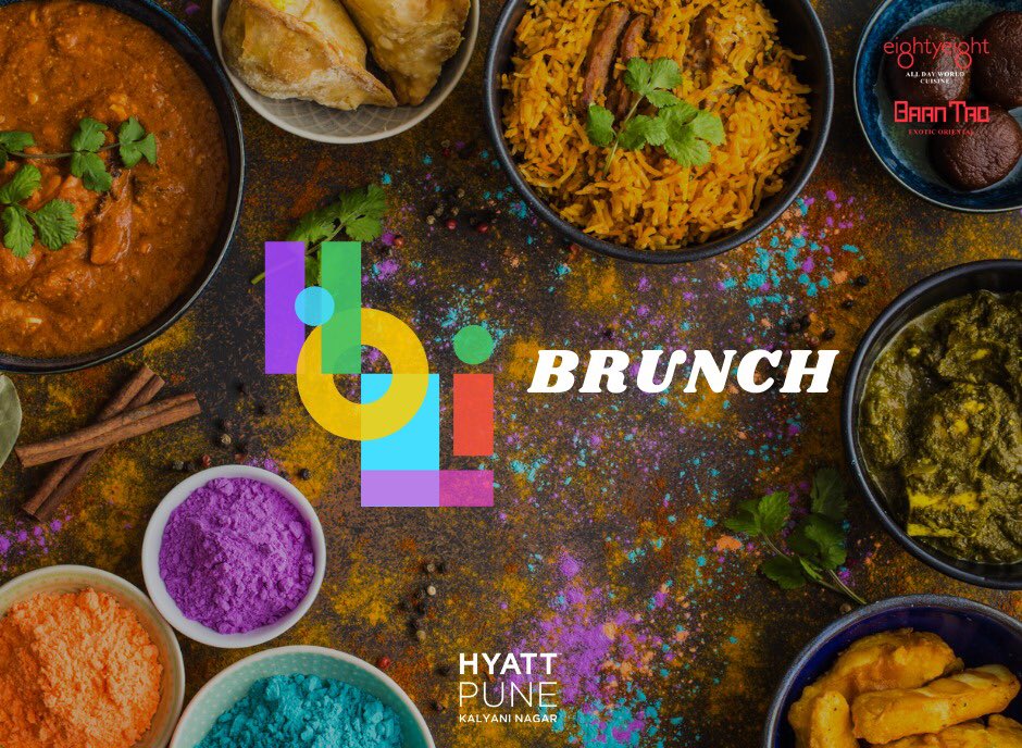 HyattPune's tweet photo. Celebrate the festival of colors at #HyattPune with deliciously vibrant & flavourful delicacies this #HoliBrunch.
Give an appetizing start to this Holi
28th March, 2021 (Sunday)
12:30pm onwards
Contact Ananya 88067 51234
#Holi2021 #SundayBrunch #BeAtBaanTao https://t.co/FWMPjveXgq