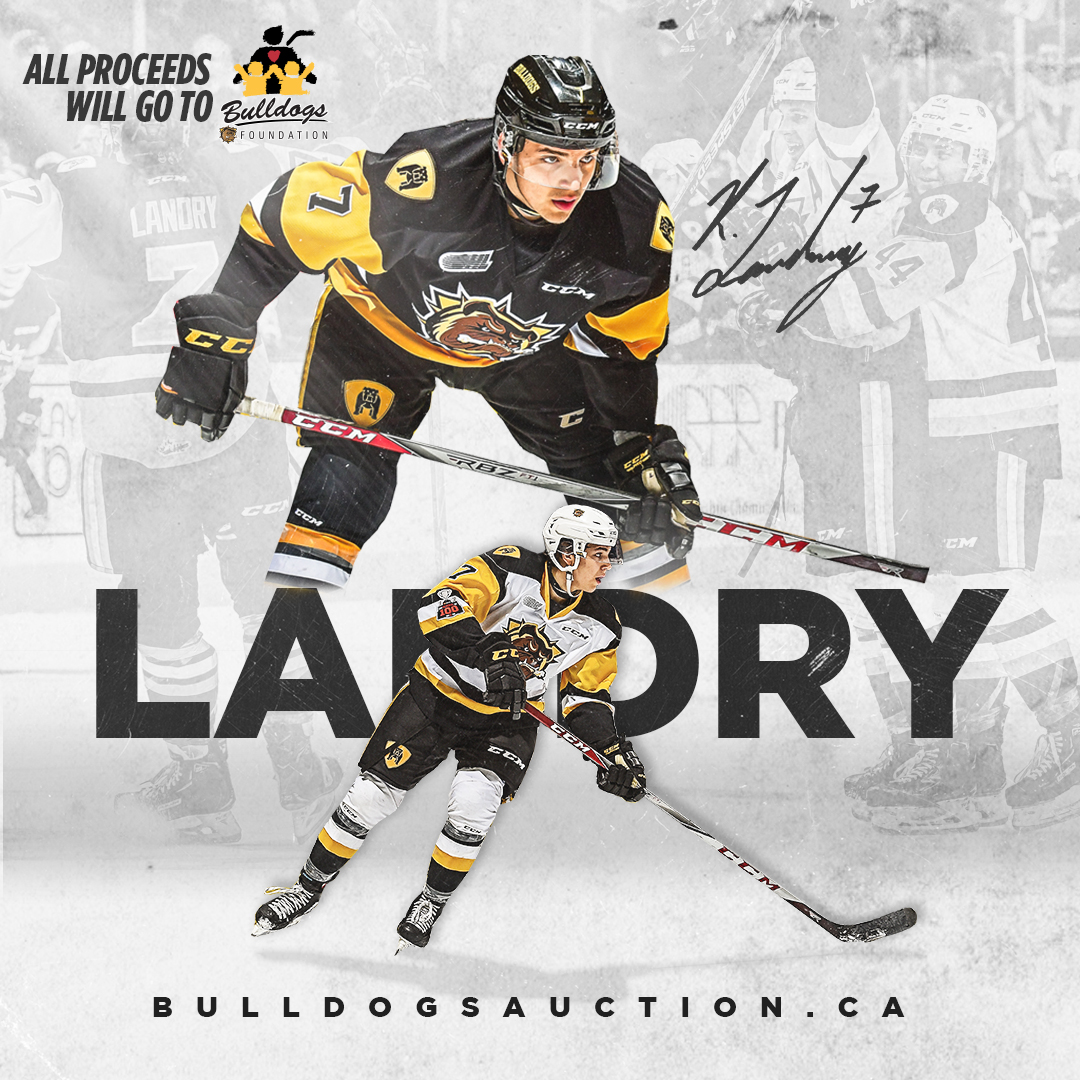 3 days left over at Bulldogsauction.ca!

Bid on some of your favourite Bulldogs players game-worn white jerseys from the 2019 roster, including alumni <a href="/kadelandry/">Kade Landry</a> 

bulldogsauction.ca/?action=listin…

All proceeds benefit the <a href="/BulldogsFDN/">Bulldogs' Foundation</a>