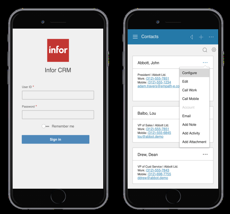 empath_e_'s tweet photo. Infor CRM Mobile is an on-the-go extension of Infor’s robust desktop CRM. The Mobile client provides the functionality to create and manage important Activities, Contacts, Notes, and Reminders on your phone. Convert Leads and drive more sales with optimised features.

#InforCRM https://t.co/8q6JWbfuQp